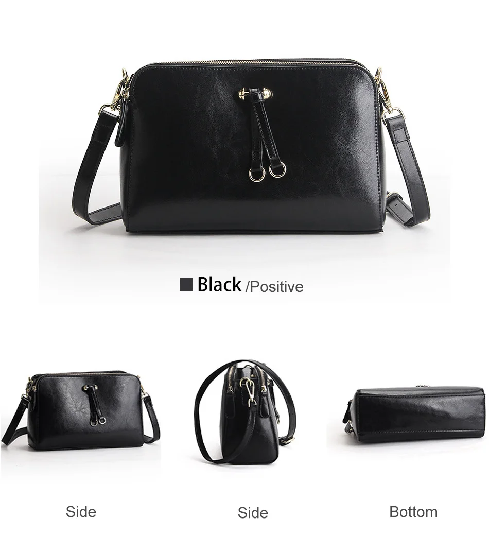 Zency, Новое поступление, женская сумка-мессенджер, натуральная кожа, сумка, черная, с клапаном, простая, через плечо, кошелек, качество A+ Tote