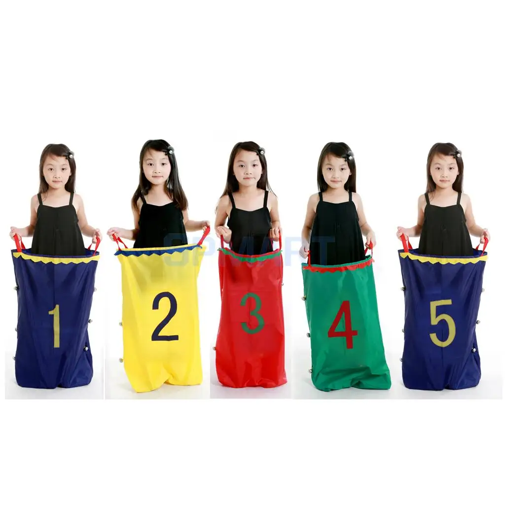 5pcs Set Outdoor Sports Kids Family Games Jumping Sack Toy Race Bag Balance Training Tool Garden Outdoor Creative Games