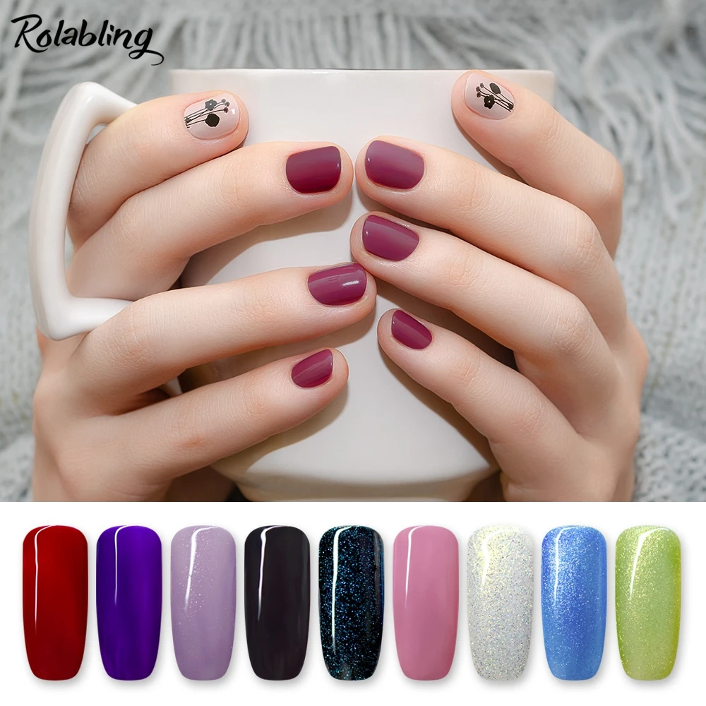 6ml Nail Gel Polish 80 Colors Nail UV Gel Lacquer DIY Nail Art Gel Lacquer Professional UV Gel Nail Polish Top Base Coat Varnish