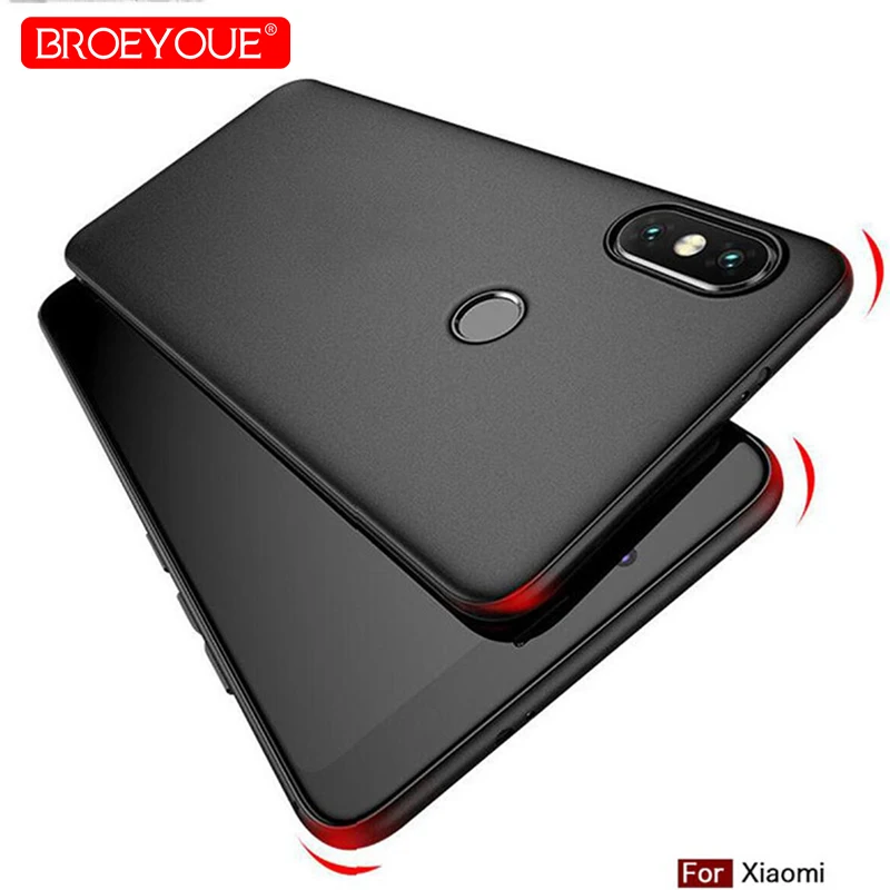 Черный матовый Мягкий ТПУ чехол для телефона Xiaomi Mi A2 6X 8 5X Mix 2 Redmi 6A 6 5 Plus Note Pro 4X