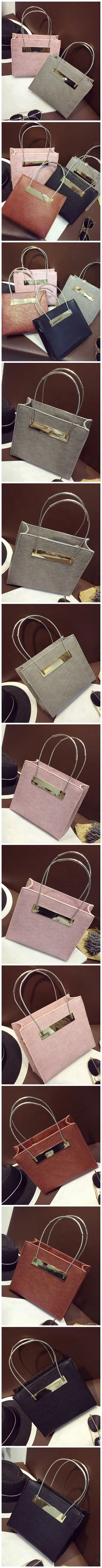 7 European And American Fashion Steel Handbag Spring New Lizard Pattern Female Package Commuter Simple Shoulder Messenger Bag