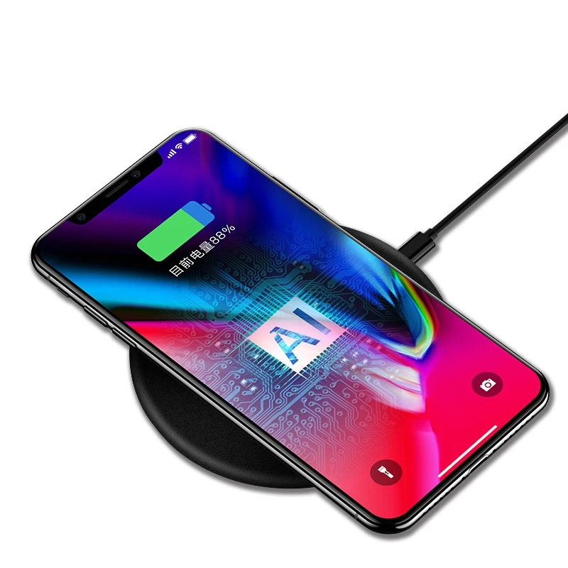 Qi 10W Fast Wireless Charger for iPhone XR XS Max 8 Plus