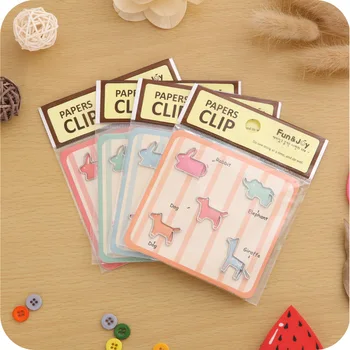 

5PCS/LOT Cartoon Mini Metal Binder Clips Notes Letter Paper Kawaii Bookmark Office School Stationery Marking Clips