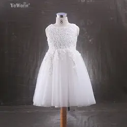 Yewen Пят Кот Лук Ребенок цветок девочки платья для свадеб дети пром платья Детей Платье Детская одежда