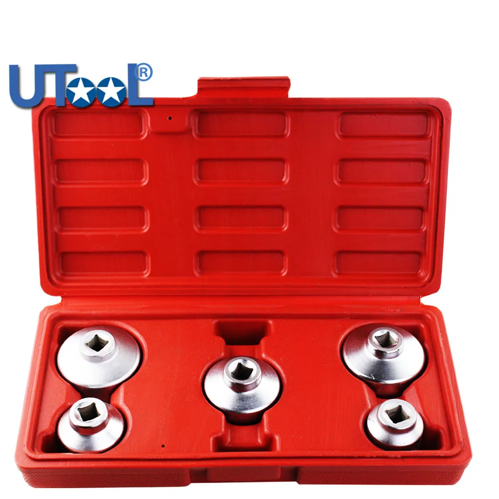 5PCS font b Car b font Oil Filter Cap Wrench Socket Set For Mercedes Benz BMW