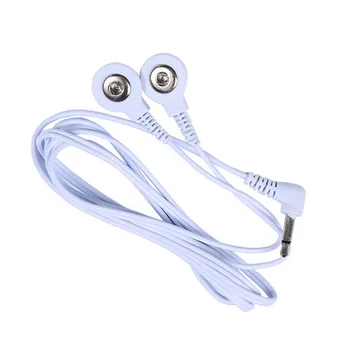 

Universal 2.5MM Plug Electrode Lead Wires Connecting Cable with 2 Buttons for Digital TENS Therapy Massager SDFA88