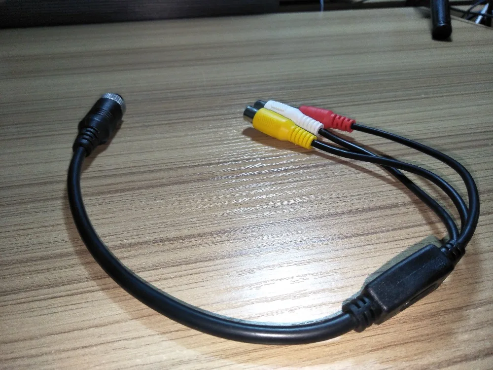 Авиационный разъем удлинитель 4 Pin DC RCA AV автомобиля Камера Кабель-адаптер