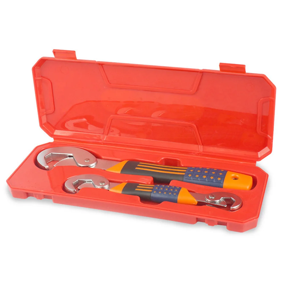 

2pcs Multifunctional Wrench Non-slip Ergonomic Handle Wear Resistant Tube Pipe Wrench Spanner TN99