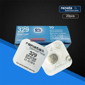 

20pack Renata LONG LASTING 329 SR731SW D329 V329 Watch Battery Button Coin Cell Batteries