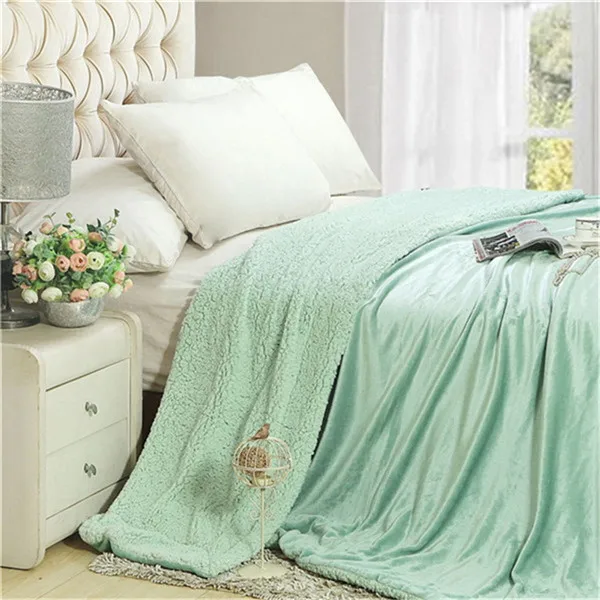 Buy new 2017 Solid Soft Winter Blankets 100 Polyester