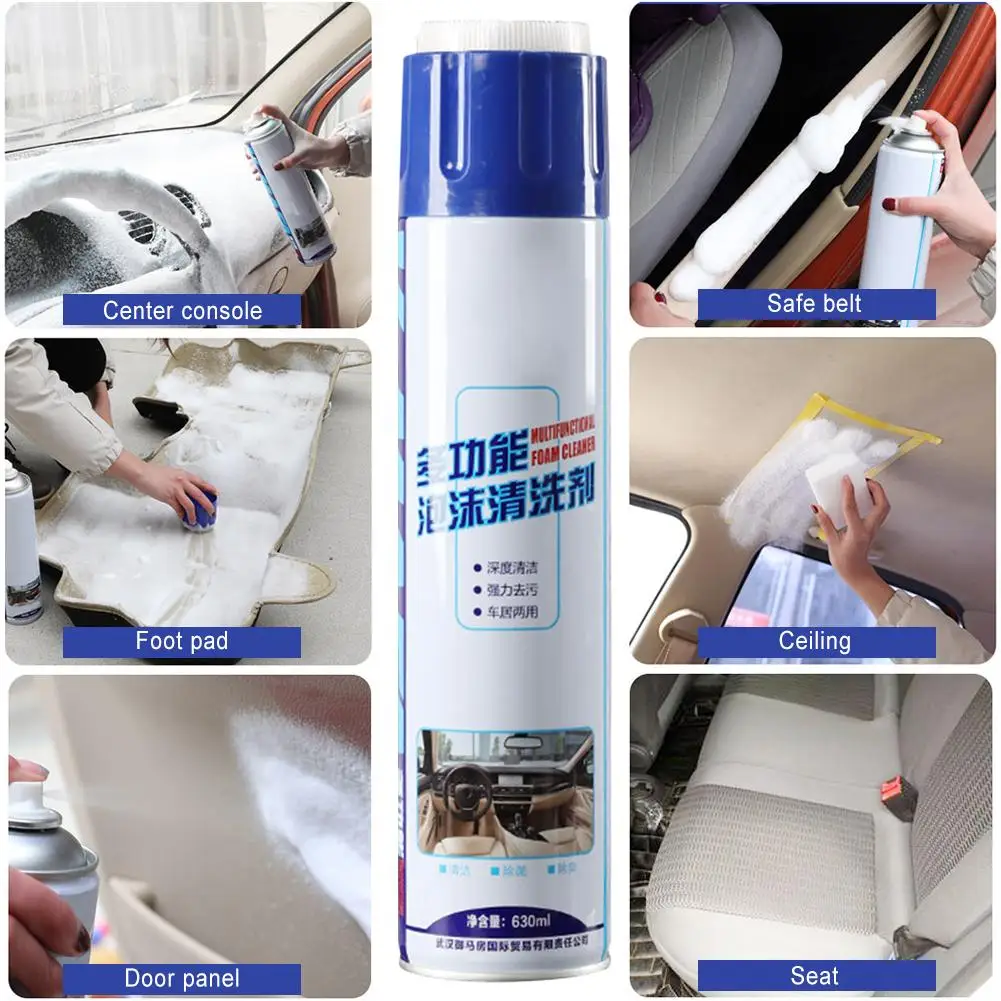  630ml Universal Car Supplies Care Cleaner Leather Clothing Shoes Sofa Car Polish Plastic Leather Re