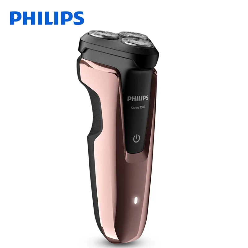 Настоящая Электробритва Philips S1060 вращающаяся перезаряжаемая моющаяся Мужская электрическая бритва с тремя плавающими головками