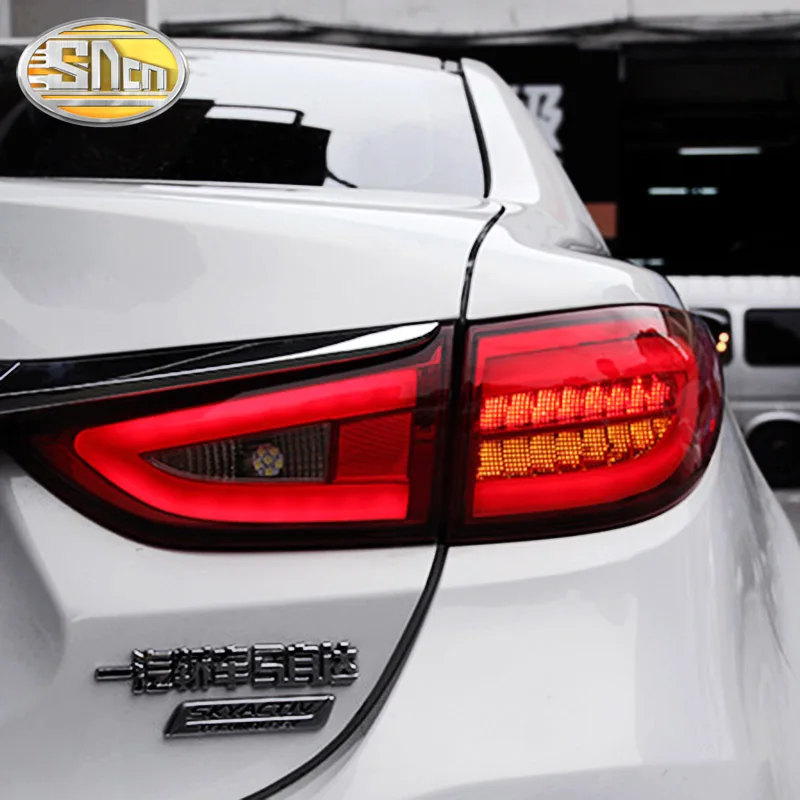 Rear Fog Lamp+ Brake Light+ Reverse Light+ Turn Signal Light Car LED Tail Light Taillight For Mazda 6 Atenza 2013