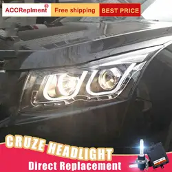 2 шт светодиодный фары для Chevrolet Cruze 2010-2014 светодиодный огни автомобиля глаза ангела xenon HID комплект протовотуманная подсветка Габаритные