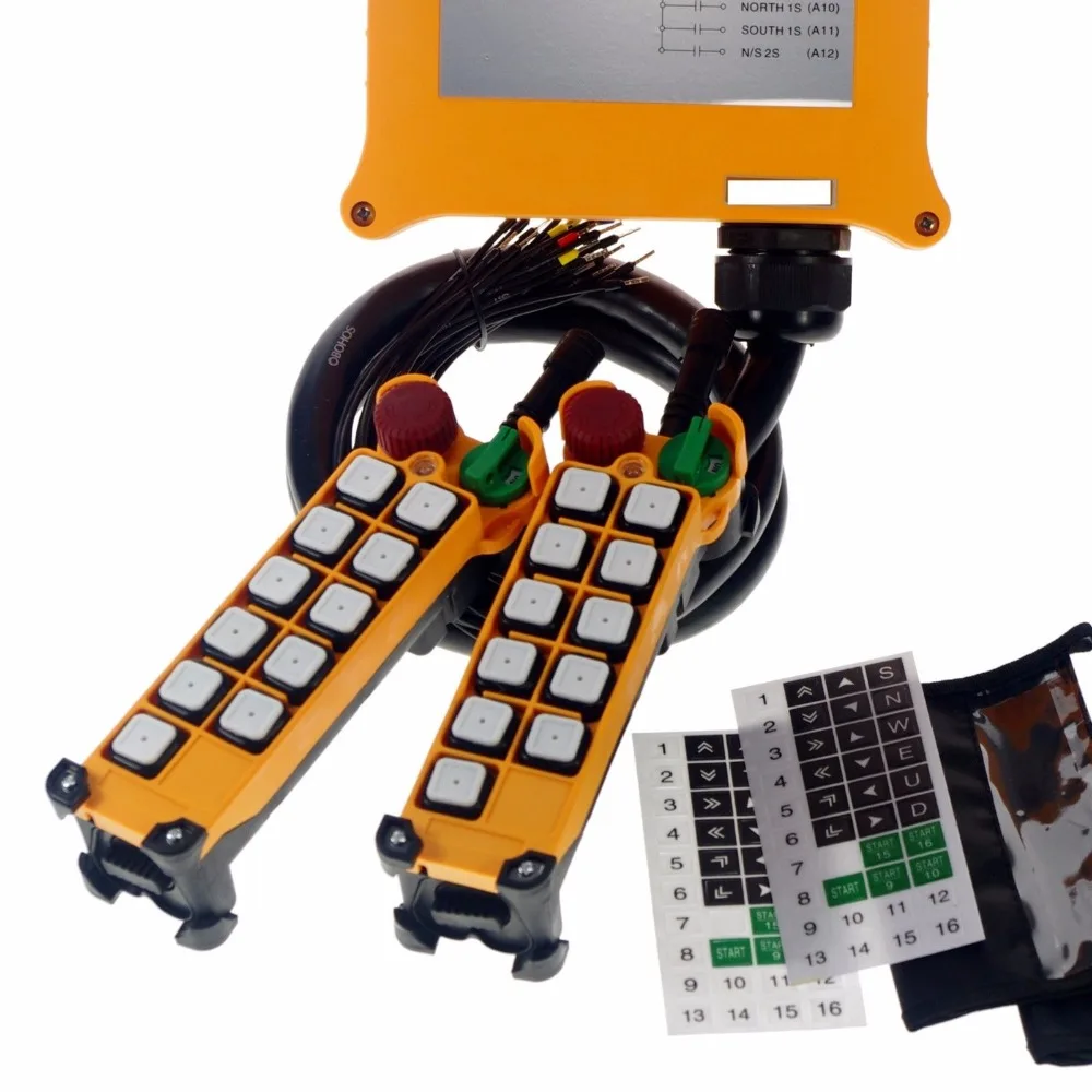 1PCS 5 Motion 1 Speed 2 transmitters Hoist Crane Remote Control System Emergency