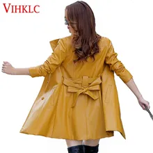 Модные г. новинка из весенней коллекции осень Для женщин из искусственной мягкой кожи с длинными рукавами пальто Дизайн мотоцикл ПУ куртка плюс Размеры M-5XL h281