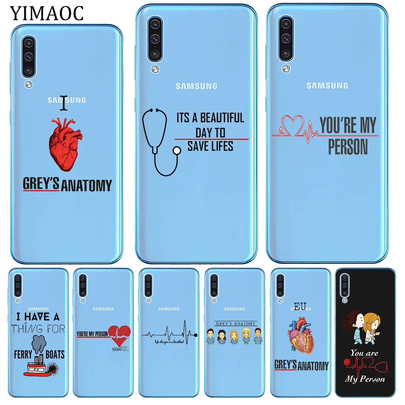 

YIMAOC Grey's Grey is Anatomy TV Soft Phone Silicone Case for Samsung Galaxy A70 A60 A50 A40 A30 A20 A10 M10 M20 M30 M40 Cover