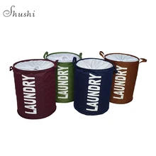SHUSHI Горячая несколько цветов складной для стирки грязной одежды корзина Складные Водонепроницаемые игрушки корзина для хранения дома с крышкой