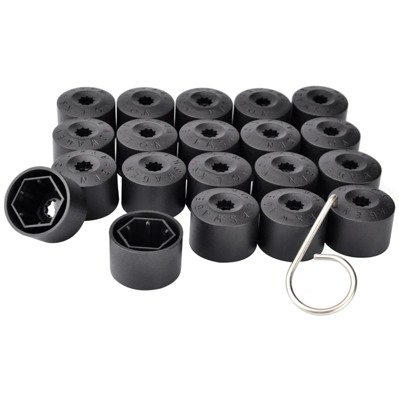 

SPEEDWOW 20Pcs 17mm Tyre Wheel Hub Covers Wheel Nuts Covers Protection Caps Tire Wheel Screw Bolts Nut Caps Hub Screw Protector