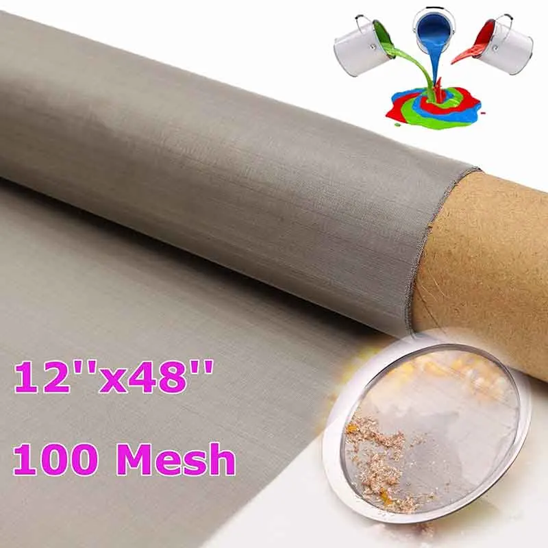 DWZ 1pc 30.5x122cm  304 Stainless Steel 100 Mesh filtration Filter Screening Sheet