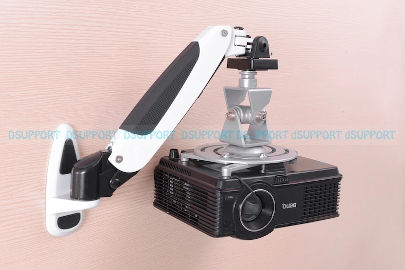 PR03A Aluminum Alloy 360 Degree Projector Wall Mount Full Motion Retractable Universal Projector Hanger Bracket