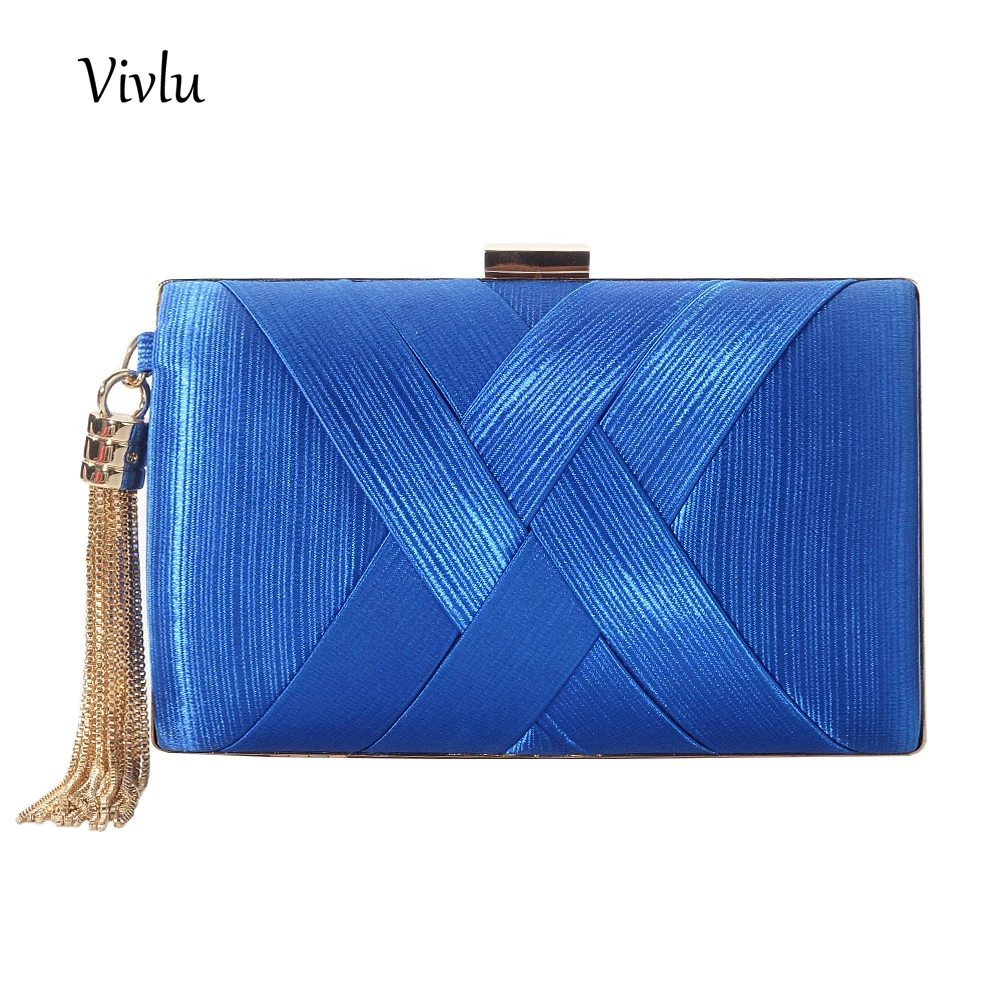 

Tassel Lady Clutch Bag With Chain Shoulder Handbags Classical Style Small Purse Day Evening Clutch Bags BG-054
