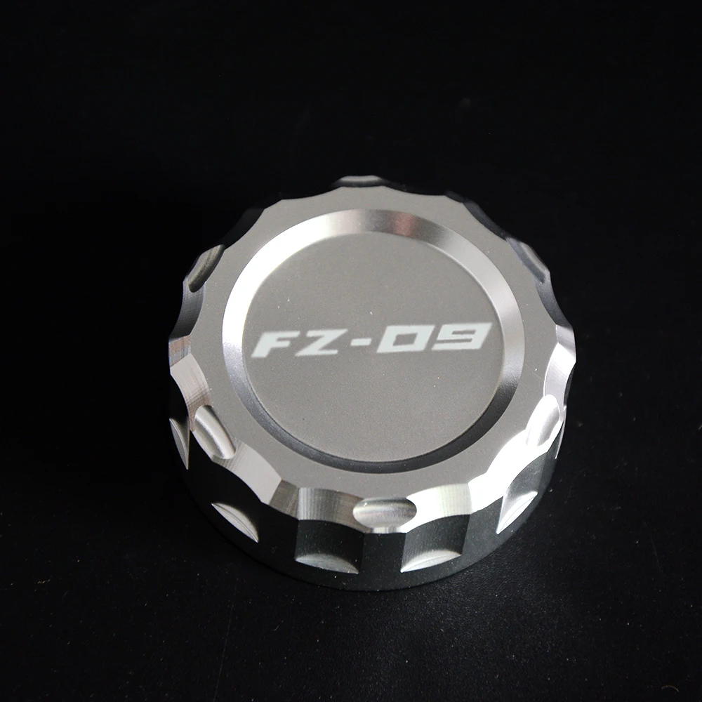 For Yamaha FZ-09 FZ09 FZ 09 Motorcycle Rear Brake Cylinder Fluid Reservoir Cover Cap Motorbike CNC Aluminum FZ-09 LOGO Cover