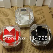 60 шт./лот 3 цвета прозрачное акриловое кольцо коробка прозрачные серьги-гвоздики упаковка ювелирных изделий коробки, Футляр подарочная коробка