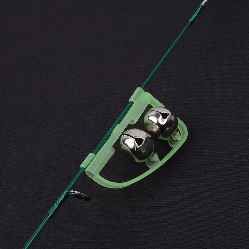 2 шт./партия сигнальные колокольчики светящиеся двойные колокольчики рыболовная сигнализация с зажимом на удочку для ночные рыболовные снасти инструменты PJ-151