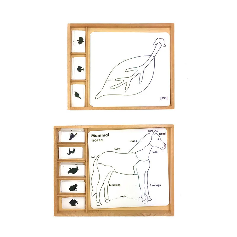  New Wooden Baby Toys Montessori Mosaic Panels For Animals And Plants