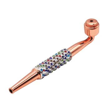 

Portable Crystal Diamond Decora Smoking Pipe Tobacco Mesh Screen Pipe Cigarette Container Herb Grinder Mesh Filter