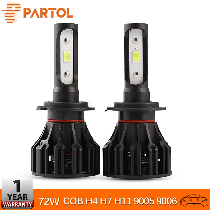 Светодиодсветодиодный лампы для Фар H4 72 Вт 9005 лм|led headlight bulb|headlight bulbcar led |