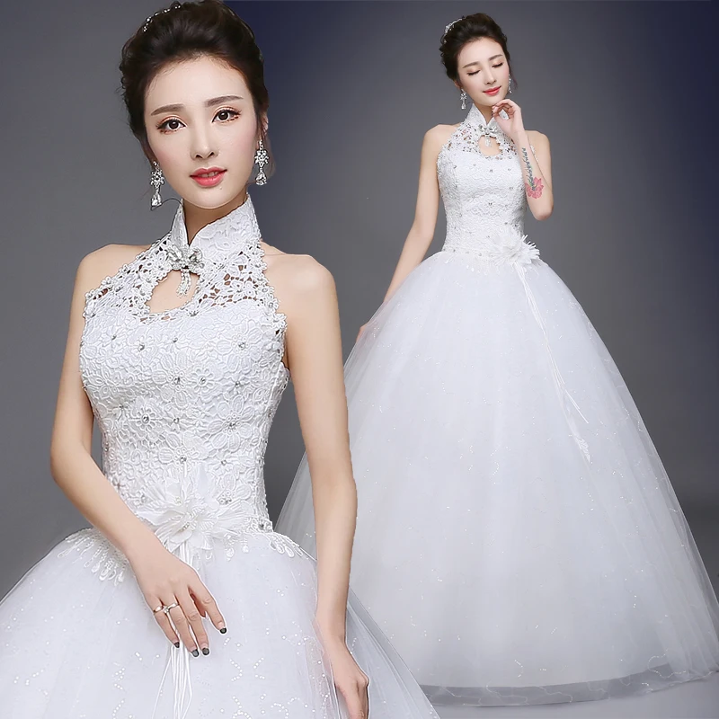 

Luxury Beading Wedding dresses Real Photo Appliques Lace up back cheap Bridal dress Ball Gown Long Wedding Gown