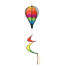Открытый висящий Радужный цветной воздушный шар вращающийся ветряная полоса ветряная мельница парк аттракцион украшение вертушка
