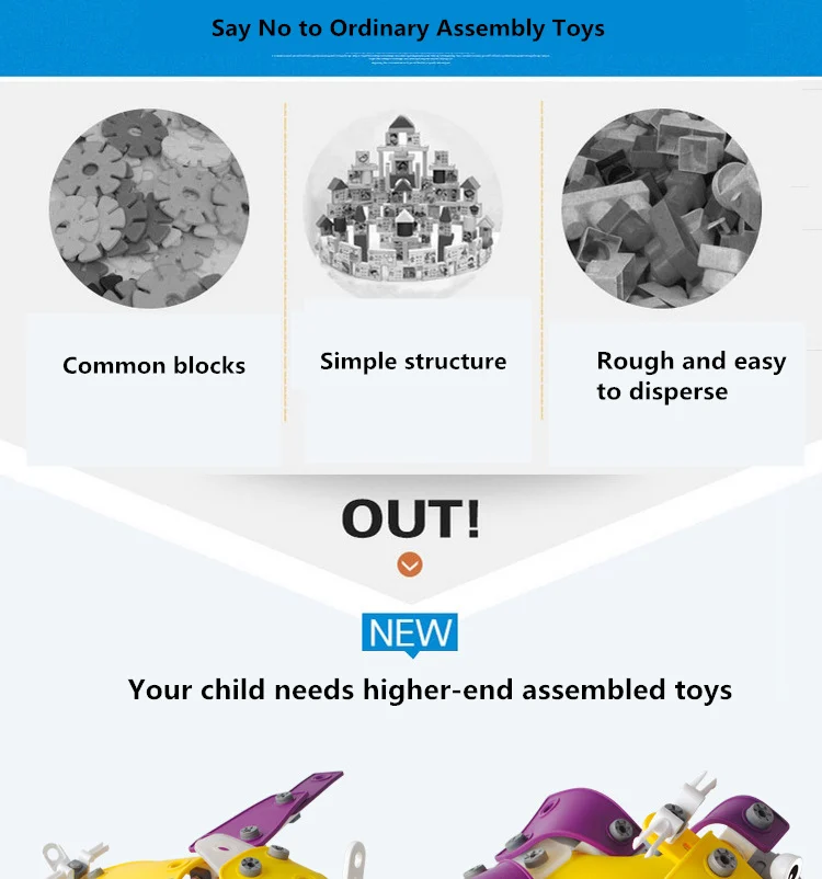 Дети DIY интеллектуал рабочего стола концепция сборки строительный блок и родитель-ребенок интерактивный винт сборки Игрушка модель подарок