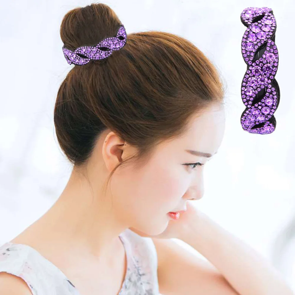 

New Meatball Hair Accessories Women Hair Claws Headwear Rhinestone Flower Hairpin Bird Nest Floral Twist Clip Bun maker