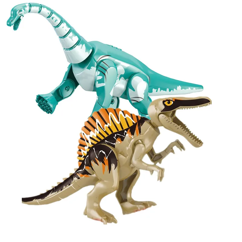 

2019 Jurassic World Park Raptor Dinosaur Tanystropheus Triceratops Figures Building Blocks Bricks Learning Toys For Children