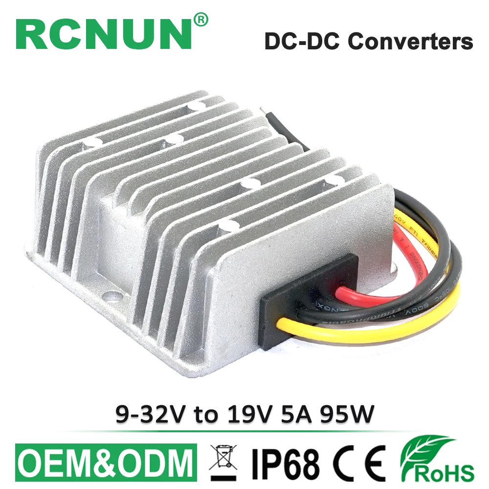 

Waterproof DC DC Converter 9-32V 12V 24V 28V to 19V 5A 95W Boost Buck Voltage Regulator Stabilizer for Car Laptop CE RoHS