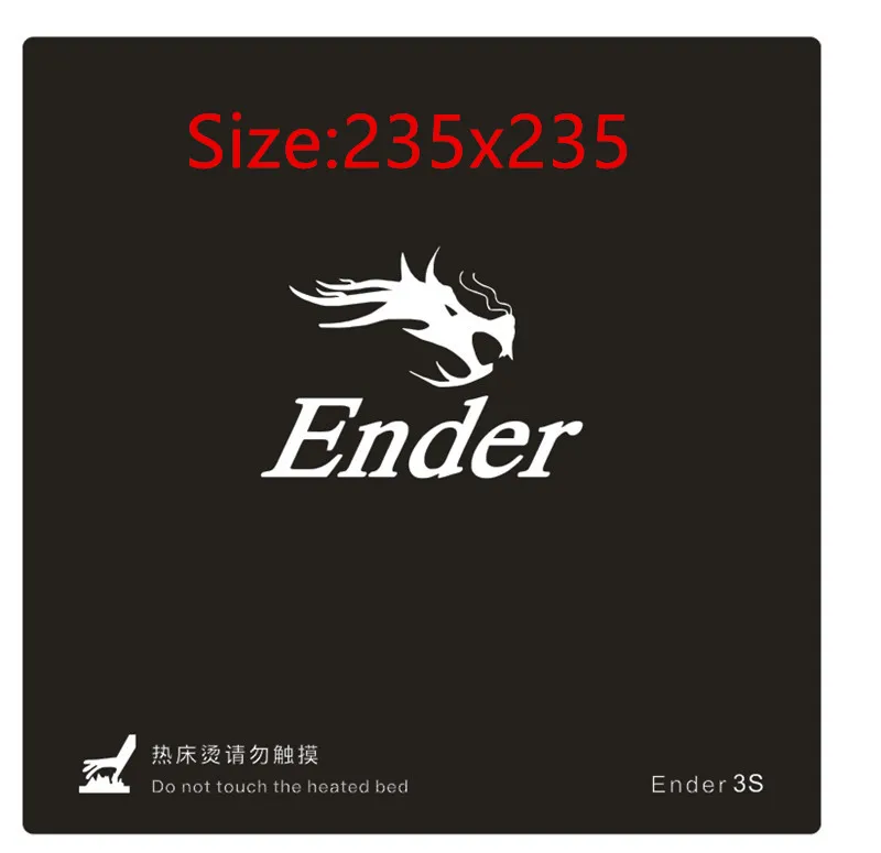 Черная Подогреваемая платформа для 3D принтера Creality ENDER-3 наклейка строительный