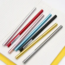 1 шт. металлическая цветная Шариковая ручка для школы канцелярские принадлежности Школьные принадлежности милые кавайные милые красивые офисные черные цвета 0,5 мм