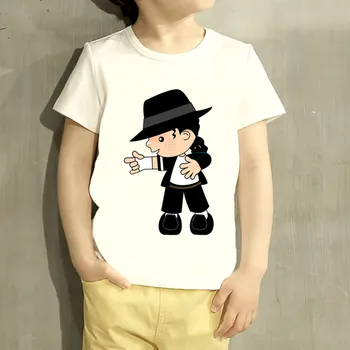 

Kids Rock N Roll Star Michael Jackson Bad Cartoon Design T Shirt Boys/Girls Short Sleeve Tops Children Cute T-Shirt,HKP5144