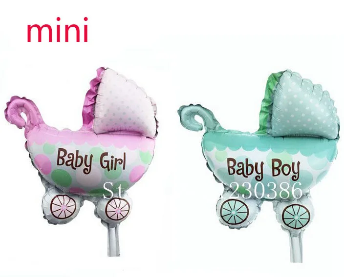 

Mini Baby Stroller Foil Balloons Baby Shower Baby Carriage Boy & Girl Balloon Inflatable Toys Children Birthday Party Decoration