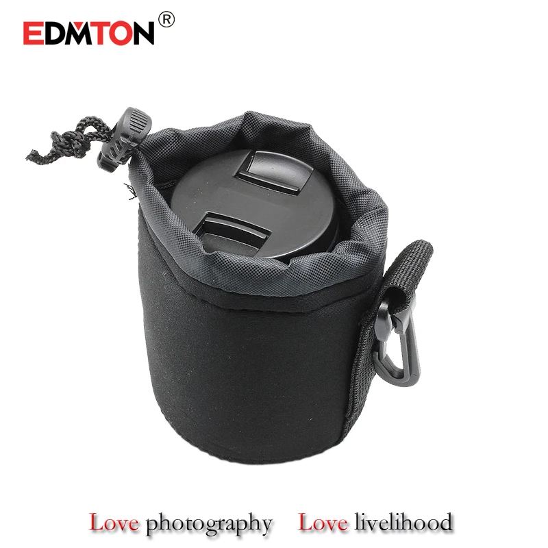 

EDMTON Universal Matin NeopreneWaterproof Soft Video Camera Lens Pouch Bag Case Full Size S M L XL For Canon Nikon Sony Black Wh