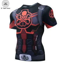 Гидра Капитан Америка 3D печатных футболки для мужчин Мстители 4 эндгейм Квантовая война компрессионная рубашка Косплей Костюм топы для мужчин