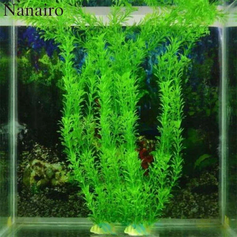 37 см Подводное искусственное водное растение украшения аквариумный аквариум зеленая вода Трава Декор ландшафтное украшение