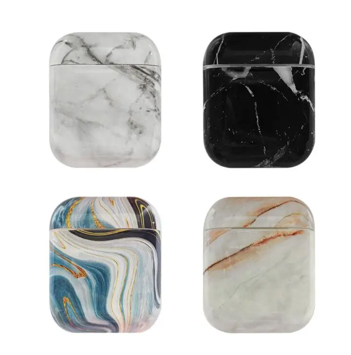 

1pc Earphone Case For Airpods 2 Case Luxury Marble Hard Headphone Case Protective Cover Accessories
