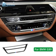 Скорость полета для BMW 5 серии G30 528i 530i 540i углерода волокно автомобиля центральной консоли декоративная наклейка на рамку отделкой салонные аксессуары