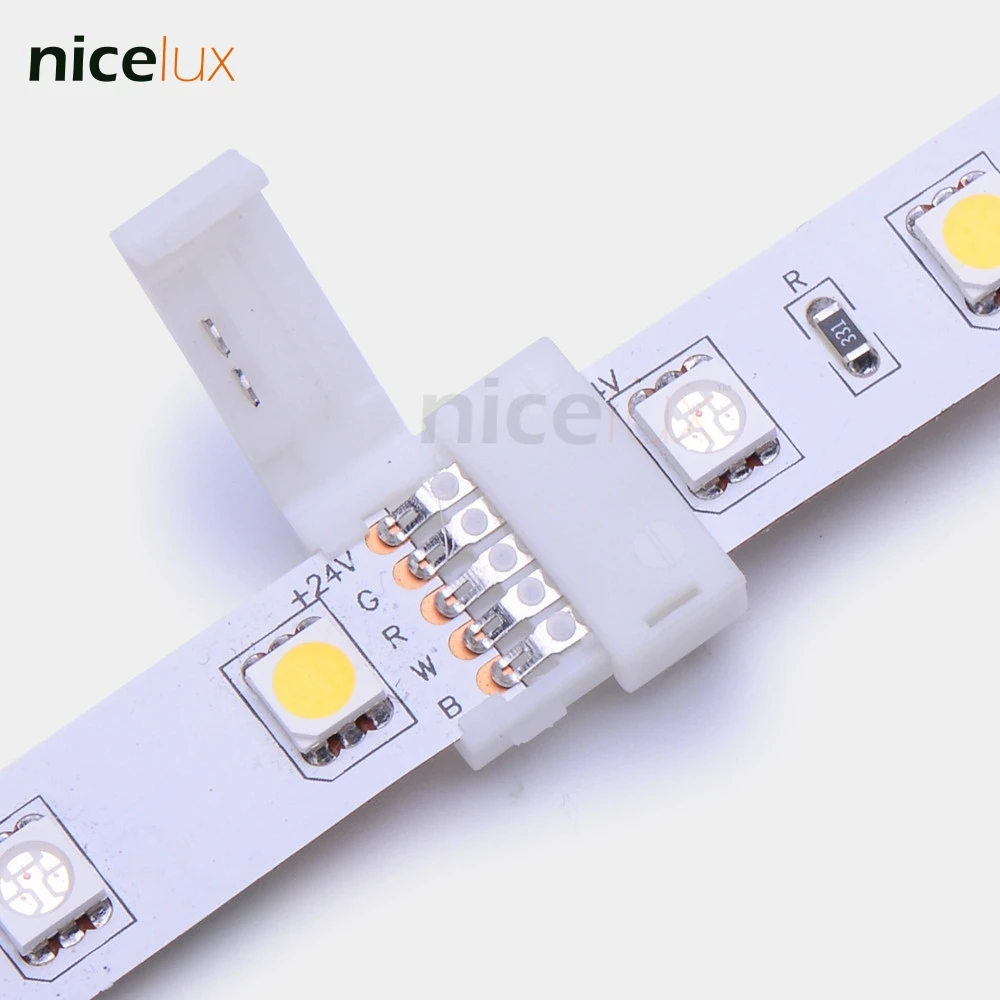 5 шт. коннектор для светодиодной ленты контактов 12 мм 5050|rgbw led strip connector|led connectorstrip