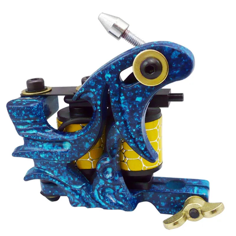 New Tattoo Machine Handmade Taty Coil Gun 10 Wraps Supplies MZZ003 7