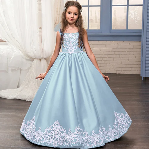 Aliexpress.com : Buy 2017 Royal Blue Flower Girl Dresses O Ncek ...